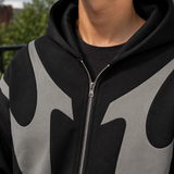 Zane-Scott Contrast Hoodie - Lead Product Detail