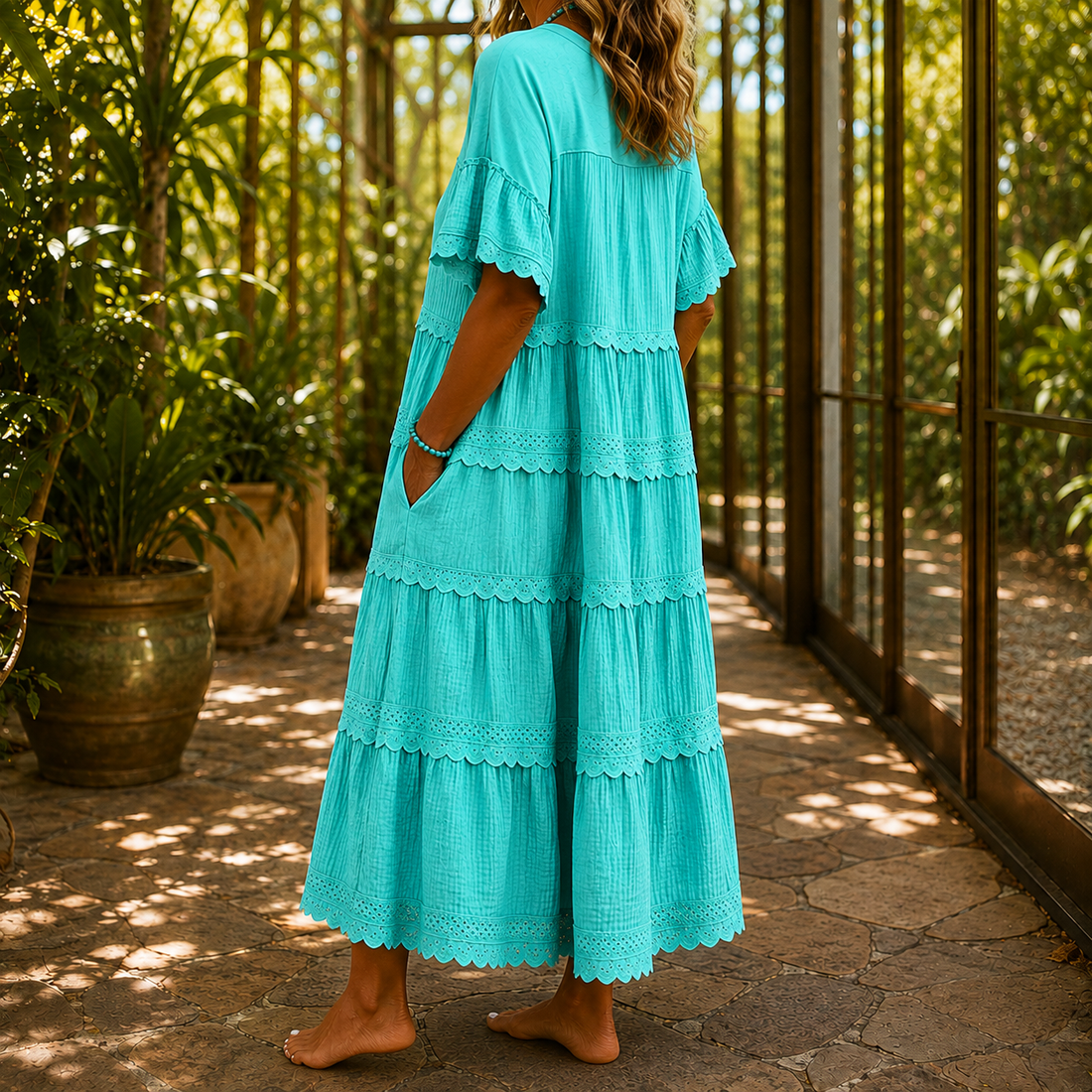 Esme-Louise Tiered Dress - Lead Alternate View