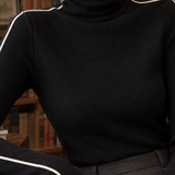 Rosemary-Louise Contrast Turtleneck - Lead Product Detail