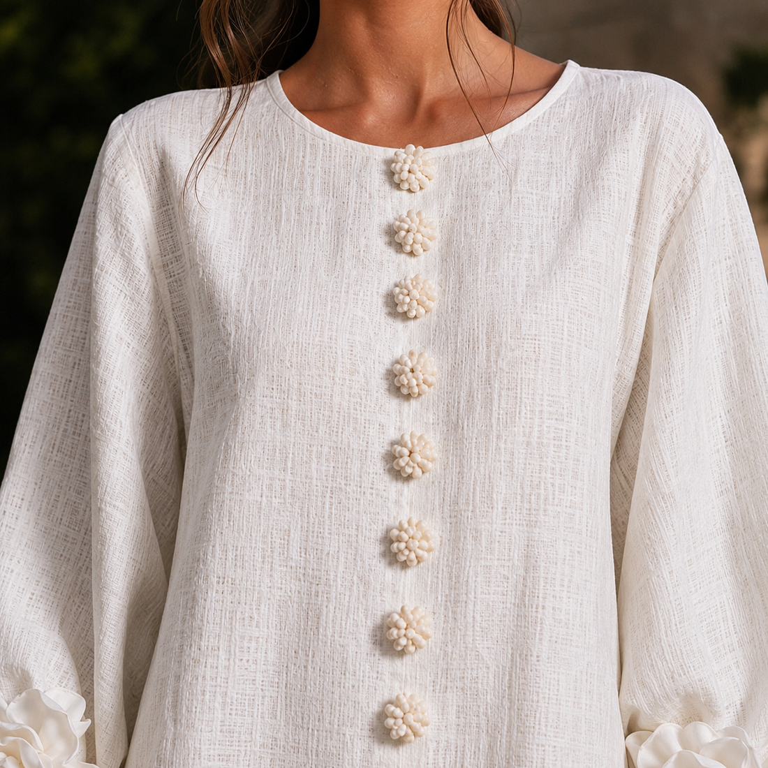 Freya-Claire Rosette Cuff Dress - Lead Product Detail