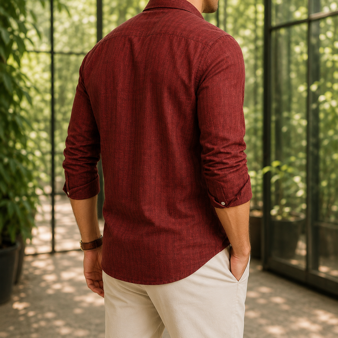 Reuben Linen Shirt - Lead Alternate View