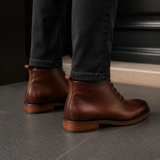 Dorian Leather Ankle Boots - Lead Alternate View