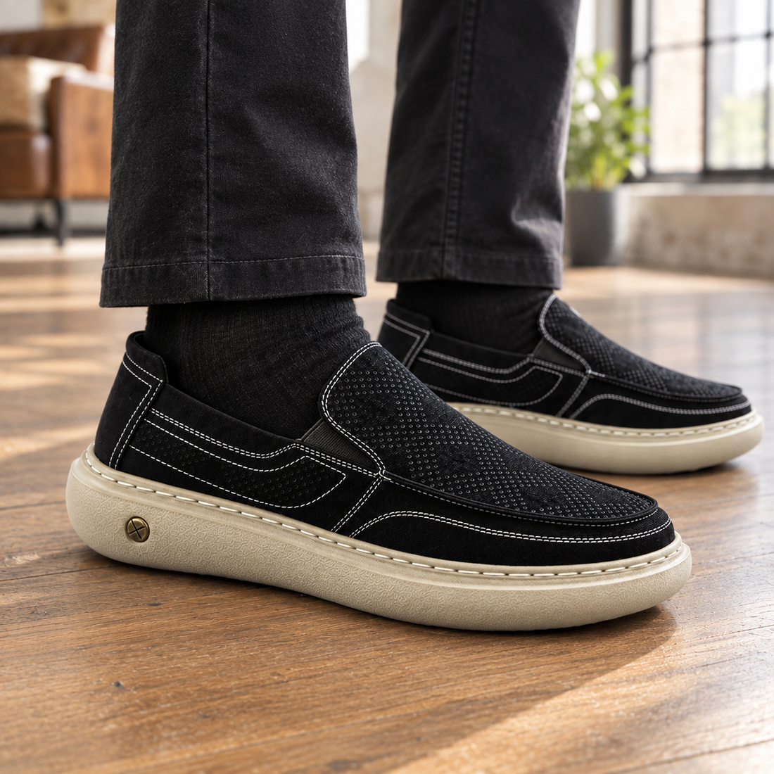 Saluzzo Slip-On Loafers - Lead Product Detail
