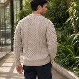 Beckett Aran Sweater - Lead Alternate View