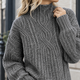 Lucille-Pearl Cable Knit Sweater - Lead Product Detail