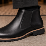 Rimini Brogue Chelsea Boots - Lead Product Detail