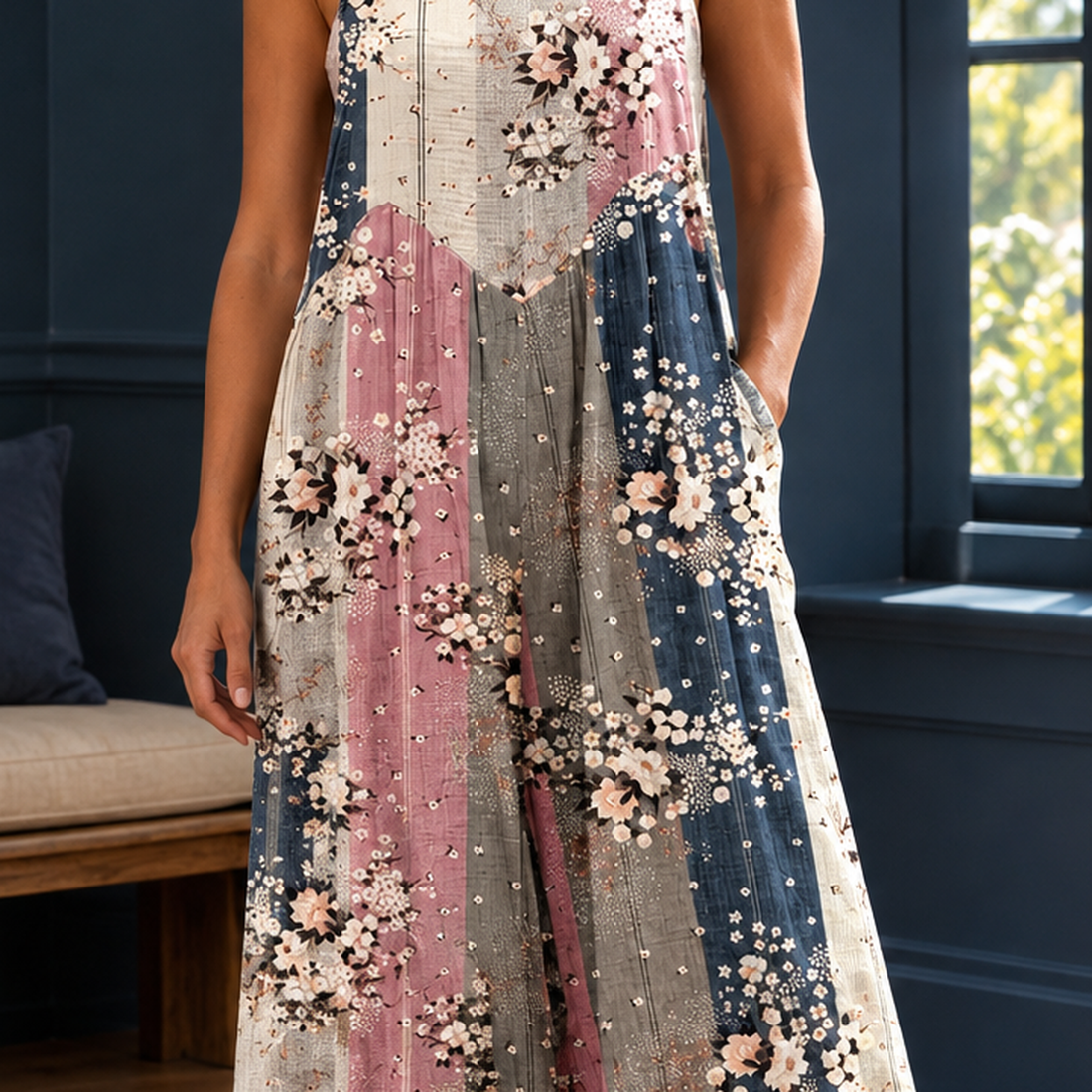 Valentine-Hope Wide Leg Jumpsuit - Lead Product Detail