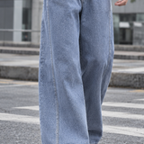 Nicodemus-Stone Relaxed Wide Leg Pants - Lead Product Detail