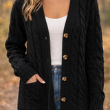 Mina-Marie Cable Knit Cardigan - Lead Product Detail