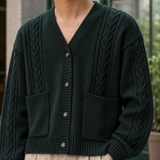 Jonathan-Cole Cable Knit Cardigan - Lead Product Detail