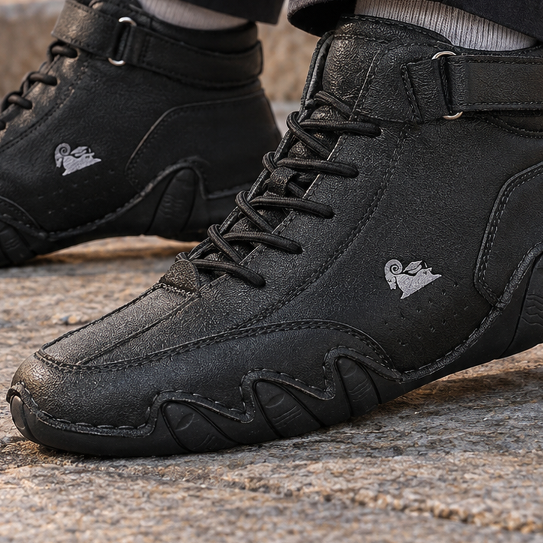 Falcone-Volo Segmented-Sole Sneakers - Lead Product Detail