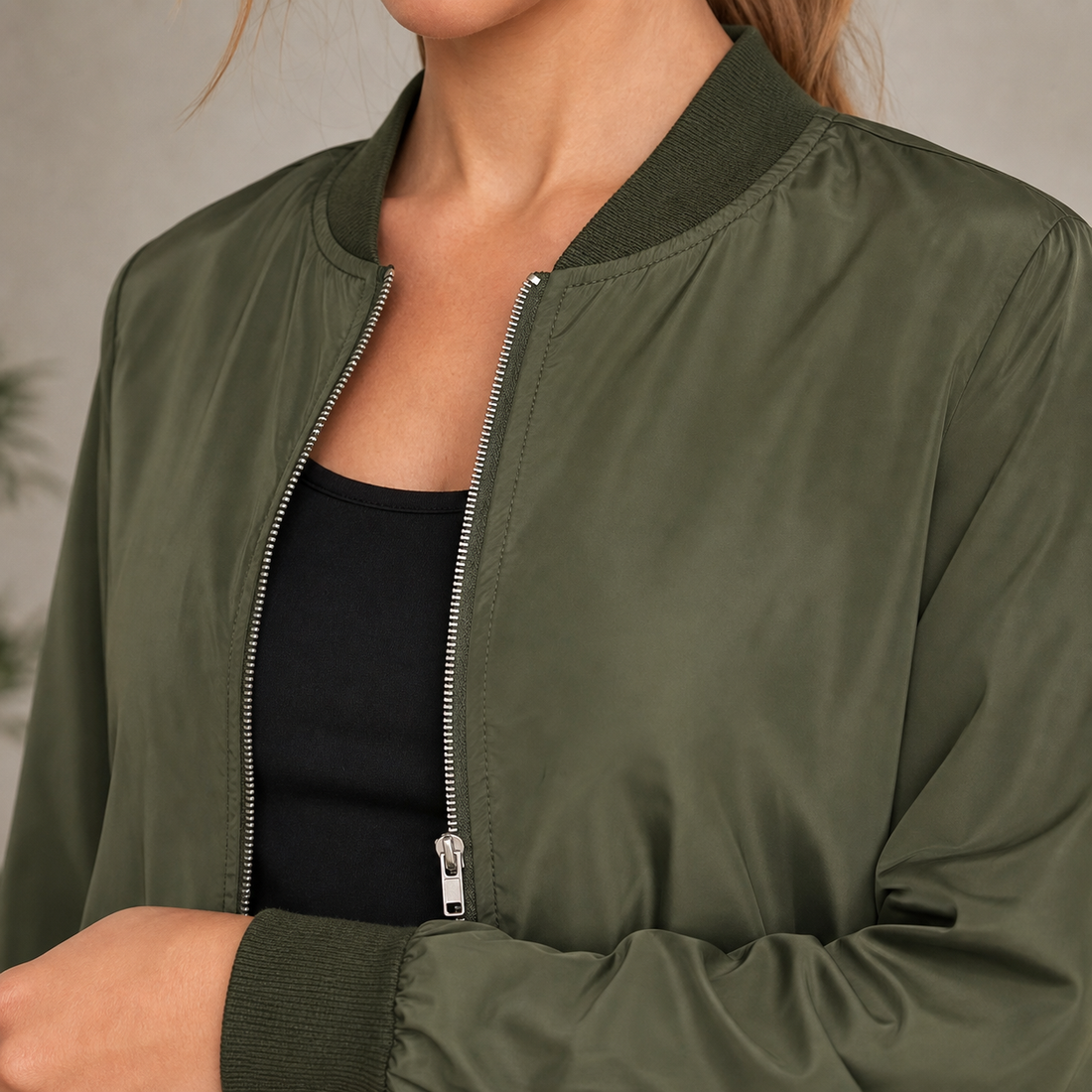 Kara-Jade Bomber Jacket - Lead Product Detail