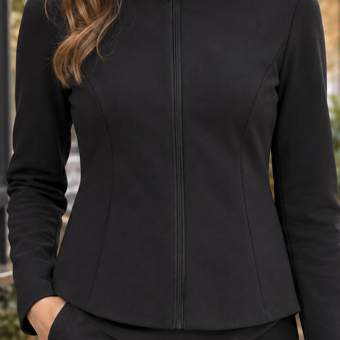 Leila-Louise Stand Collar Jacket - Lead Product Detail