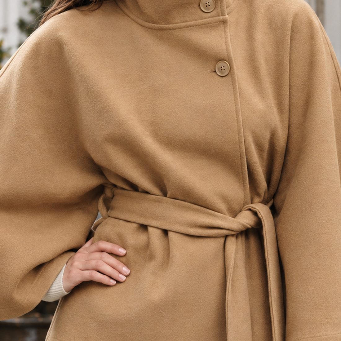 Xenia-Skye Cape Jacket - Lead Product Detail
