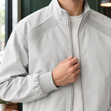 Ernest-Miles Ribbed Panel Jacket - Lead Product Detail