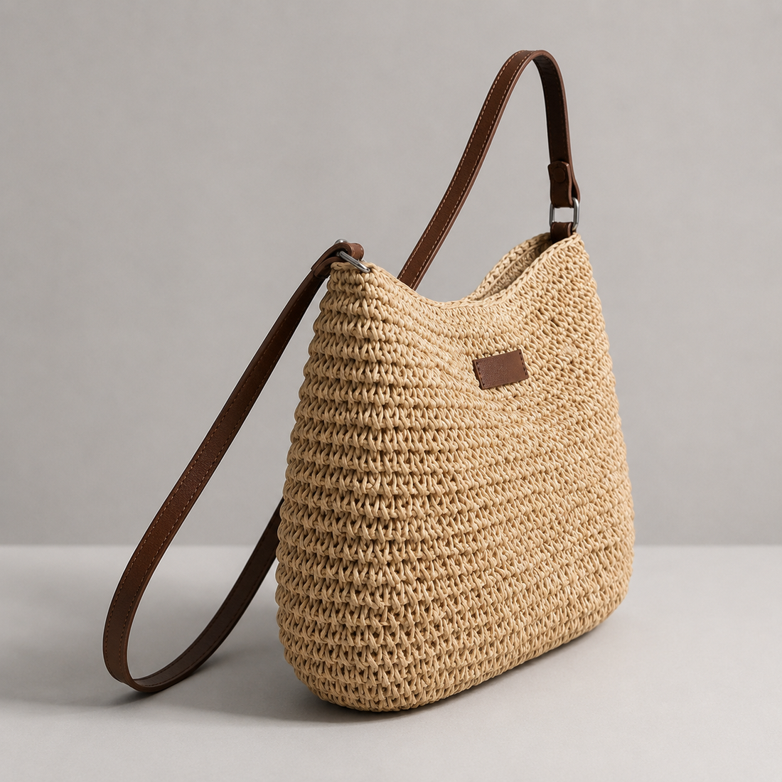 Innocenti Woven Shoulder Bag - Lead Alternate View