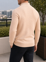Octavian Quarter Zip Sweater - Lead Alternate View