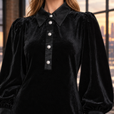Rachel Lantern Sleeve Dress - Lead Product Detail