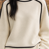Maeve-Hope Contrast Trim Sweater - Lead Product Detail
