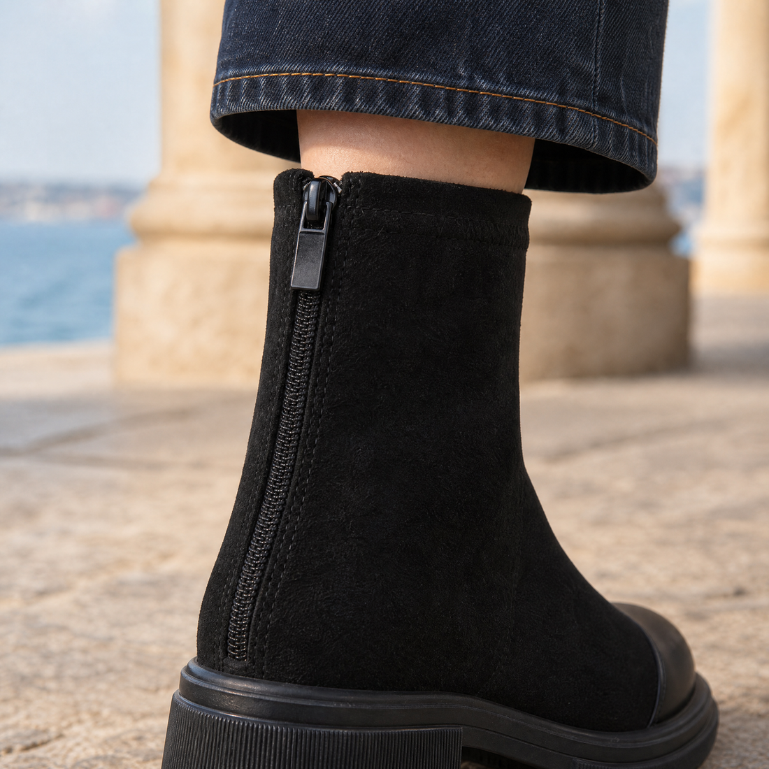 Mayfield Cap Toe Boots - Lead Product Detail