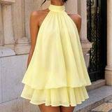 Ilaria-Hope Layered Halter Dress - Lead Product Detail