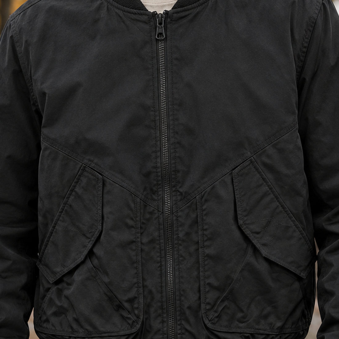Caleb-Cole Utility Bomber Jacket - Lead Product Detail