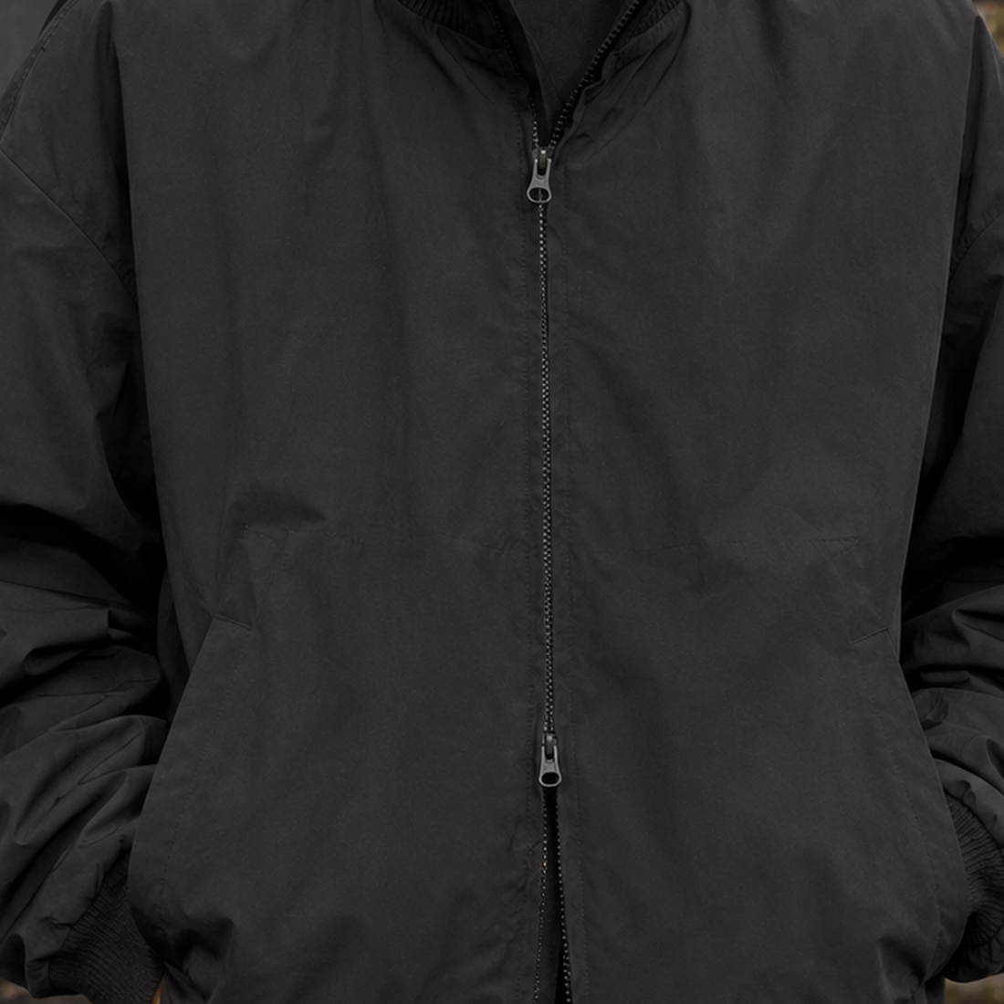 Victor-Miles Relaxed Bomber Jacket - Lead Product Detail