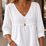 Bettina V-Neck Blouse - Lead Product Detail