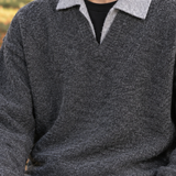 Roderick-Ellis Contrast Collar Sweater - Lead Product Detail