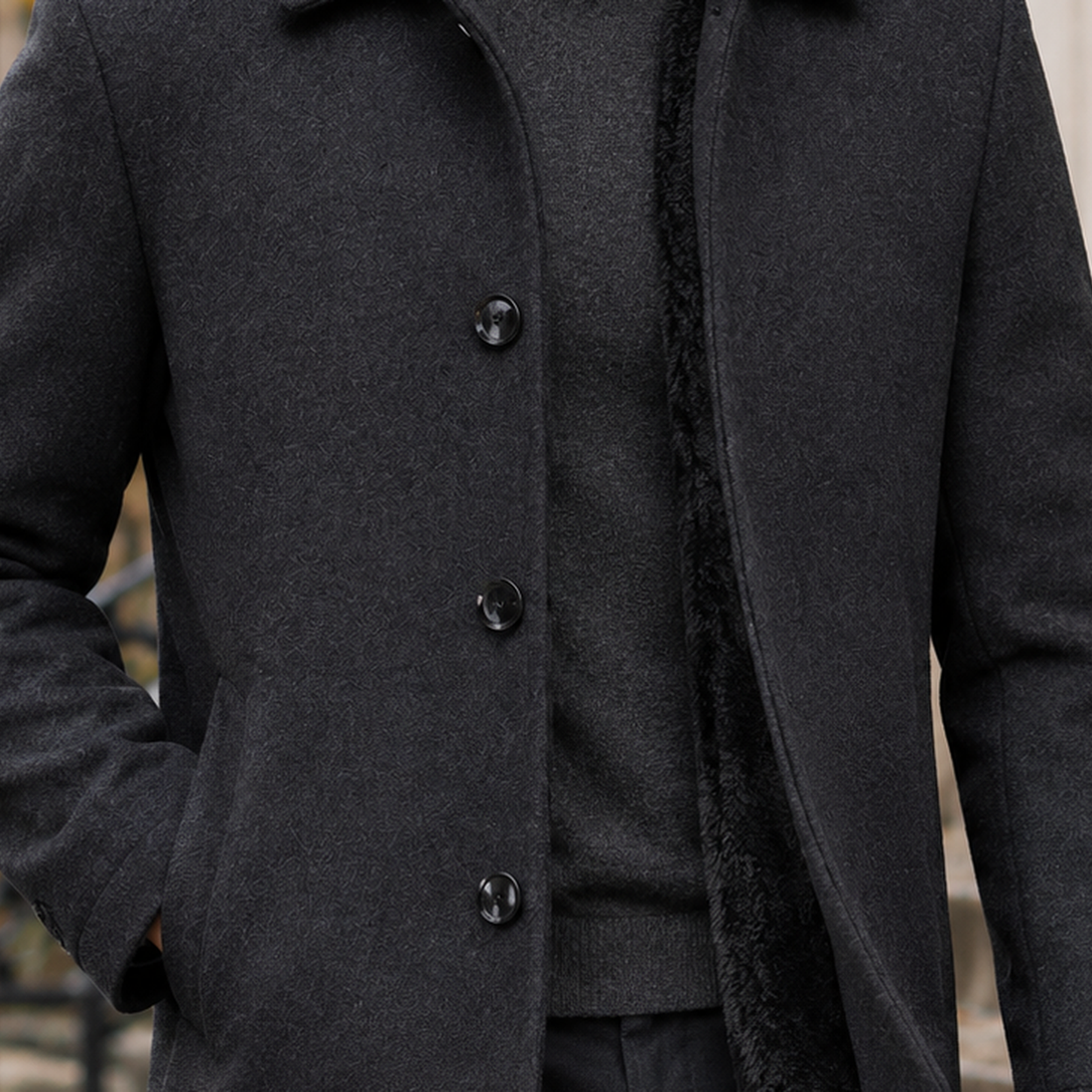 Amos-Wade Wool Coat - Lead Product Detail