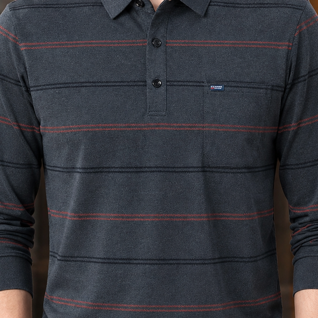 James-Jude Striped Polo - Lead Product Detail