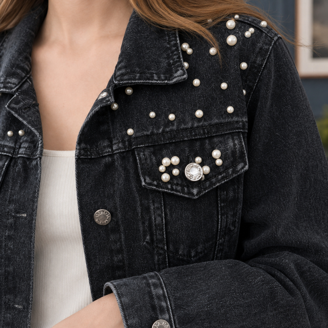 Keira Embellished Denim Jacket - Lead Product Detail