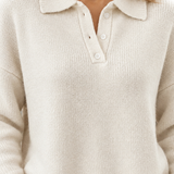 Blair-Mae Relaxed Polo Sweater - Lead Product Detail