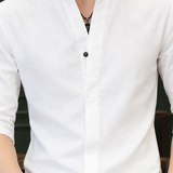 Pascal-Rhys Stand Collar Shirt - Lead Product Detail