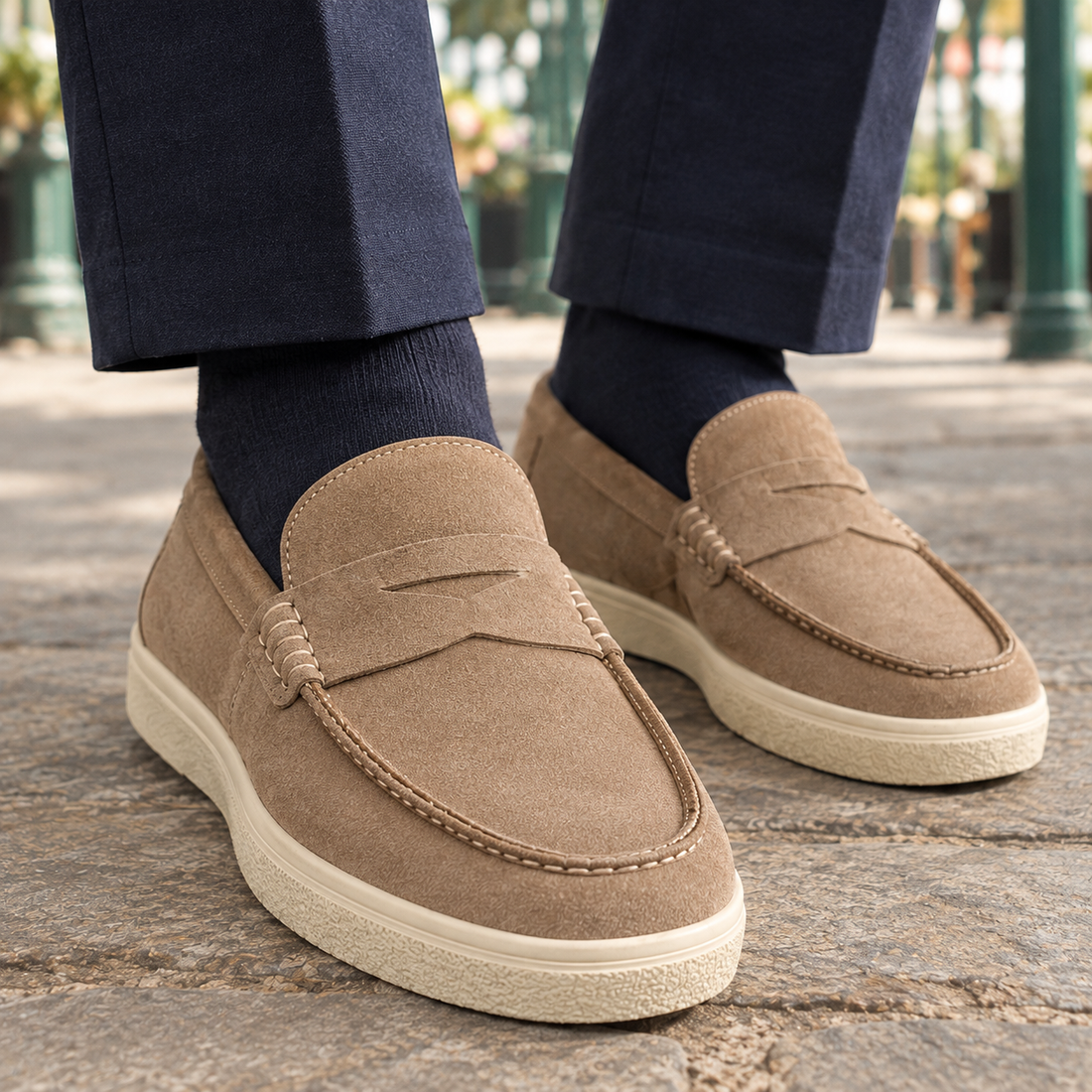 Olivieri Suede Loafers - Lead Product Detail