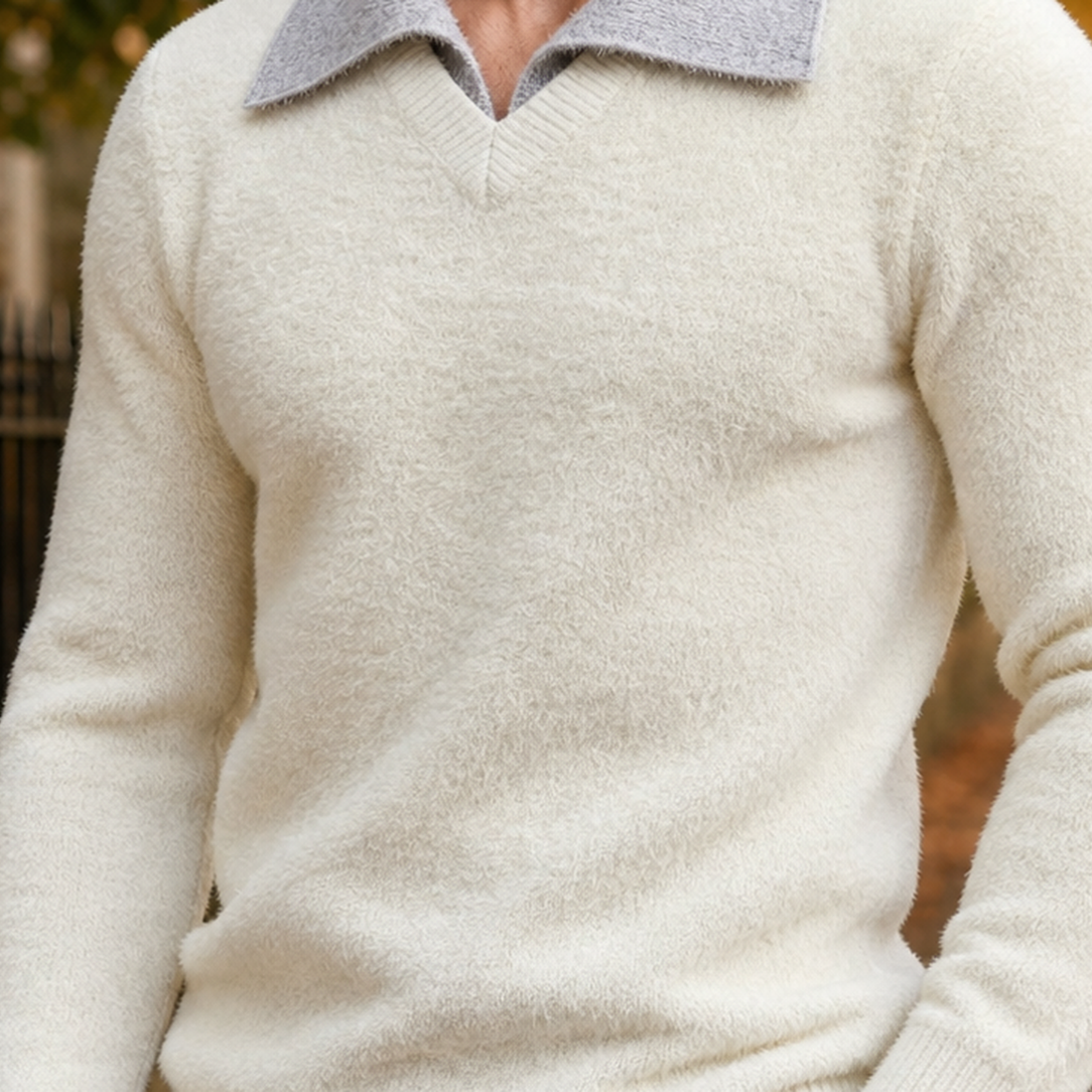 Mason-Dean Contrast Collar Sweater - Lead Product Detail