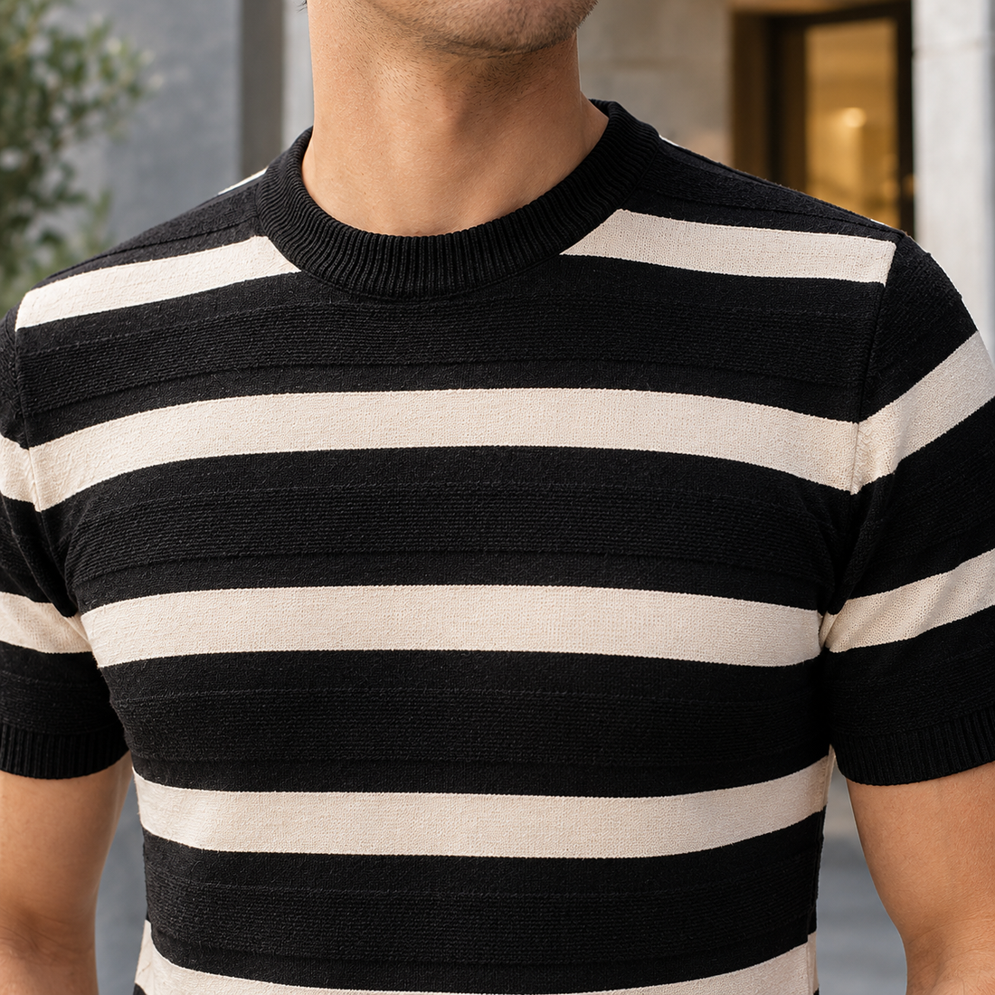 Simon Striped Sweater - Lead Product Detail