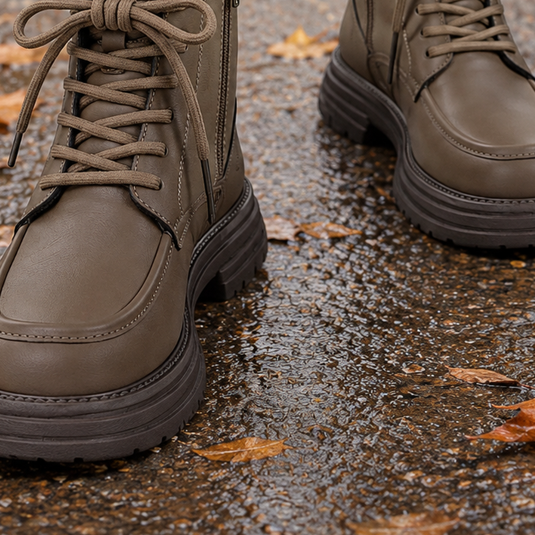 Zamboni-Garda Lace Up Ankle Boots - Lead Product Detail