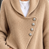 Elowen-Jane Asymmetric Knit Cardigan - Lead Product Detail