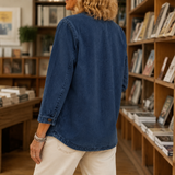 Adele-Jade Washed Cotton Jacket - Lead Alternate View