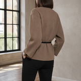 Giulia Wrap Sweater - Lead Alternate View