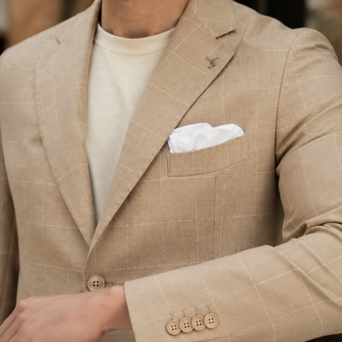 Bertrand Windowpane Jacket - Lead Product Detail