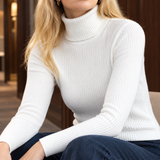 Honoria Ribbed Turtleneck Sweater - Lead Product Detail