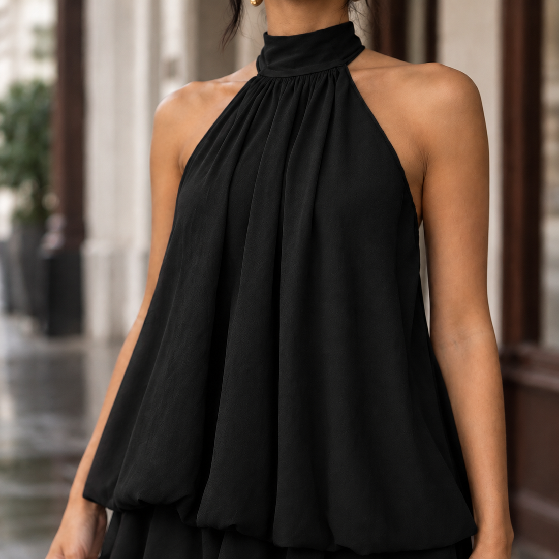 Lana Layered Halter Playsuit - Lead Product Detail
