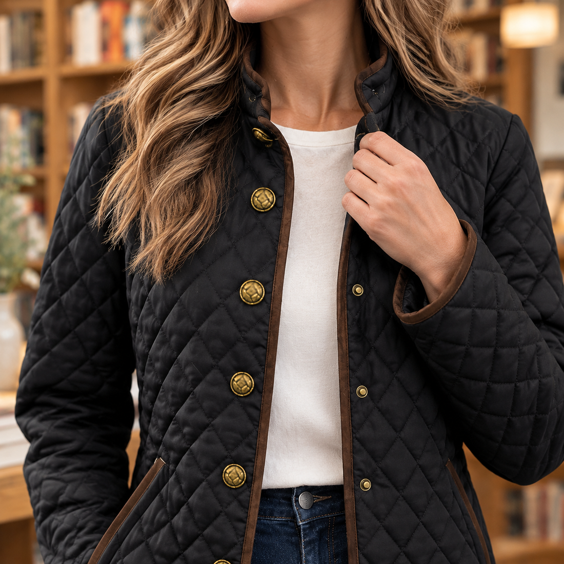 Lavinia-Rose Diamond Quilted Jacket - Lead Product Detail