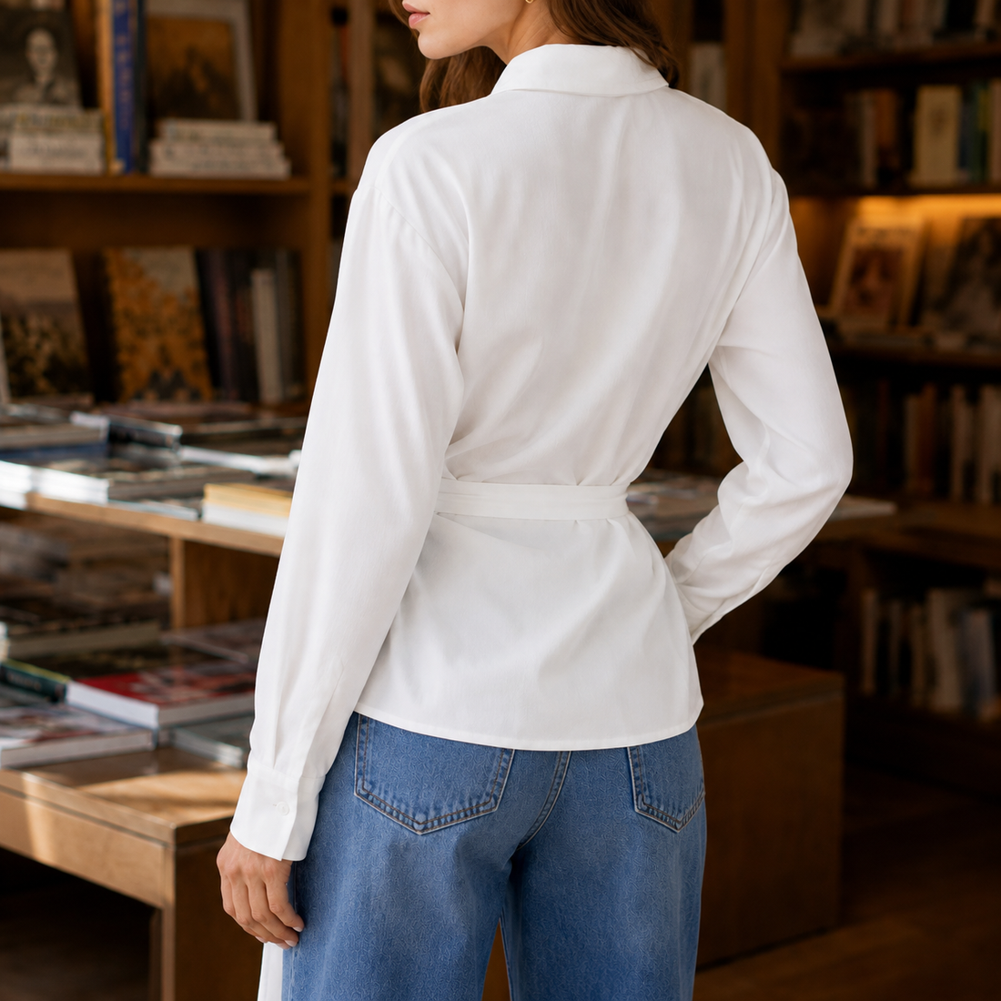 Priscilla Wrap Blouse - Lead Alternate View