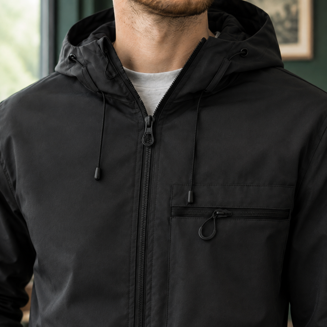 Nash-Wren Hooded Jacket - Lead Product Detail