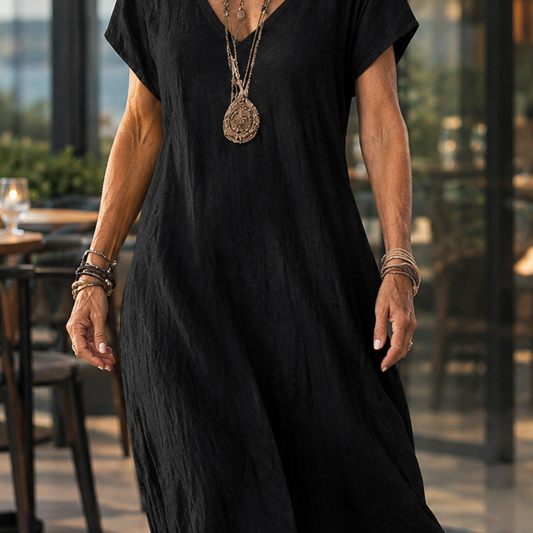 Oriane-Sage Relaxed Maxi Dress - Lead Product Detail