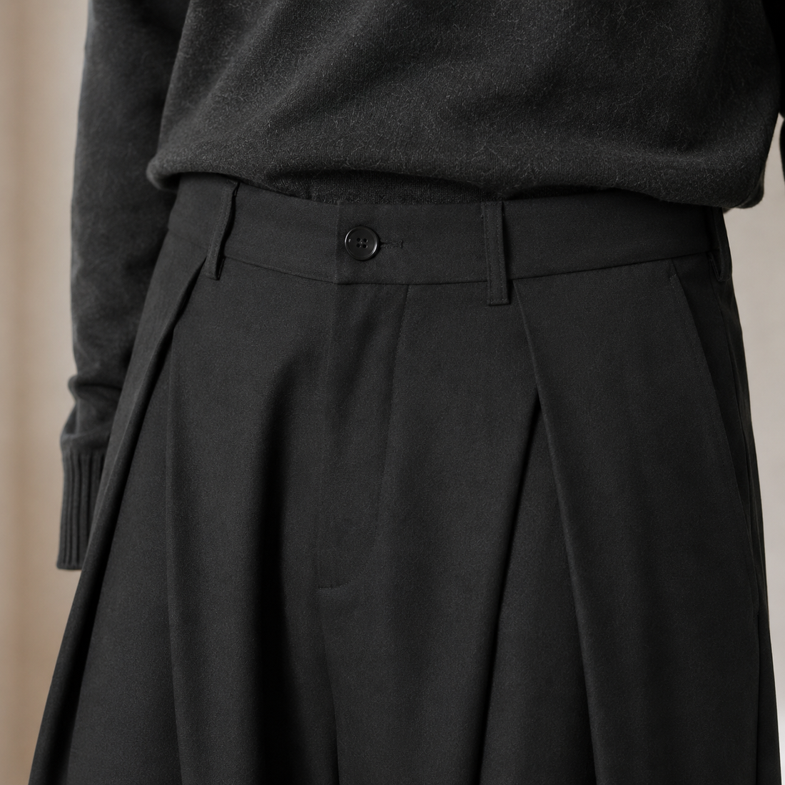 Laurent-Grey Wide Leg Pants - Lead Product Detail