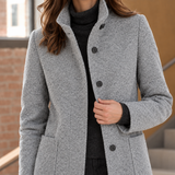 Cora Stand Collar Coat - Lead Product Detail